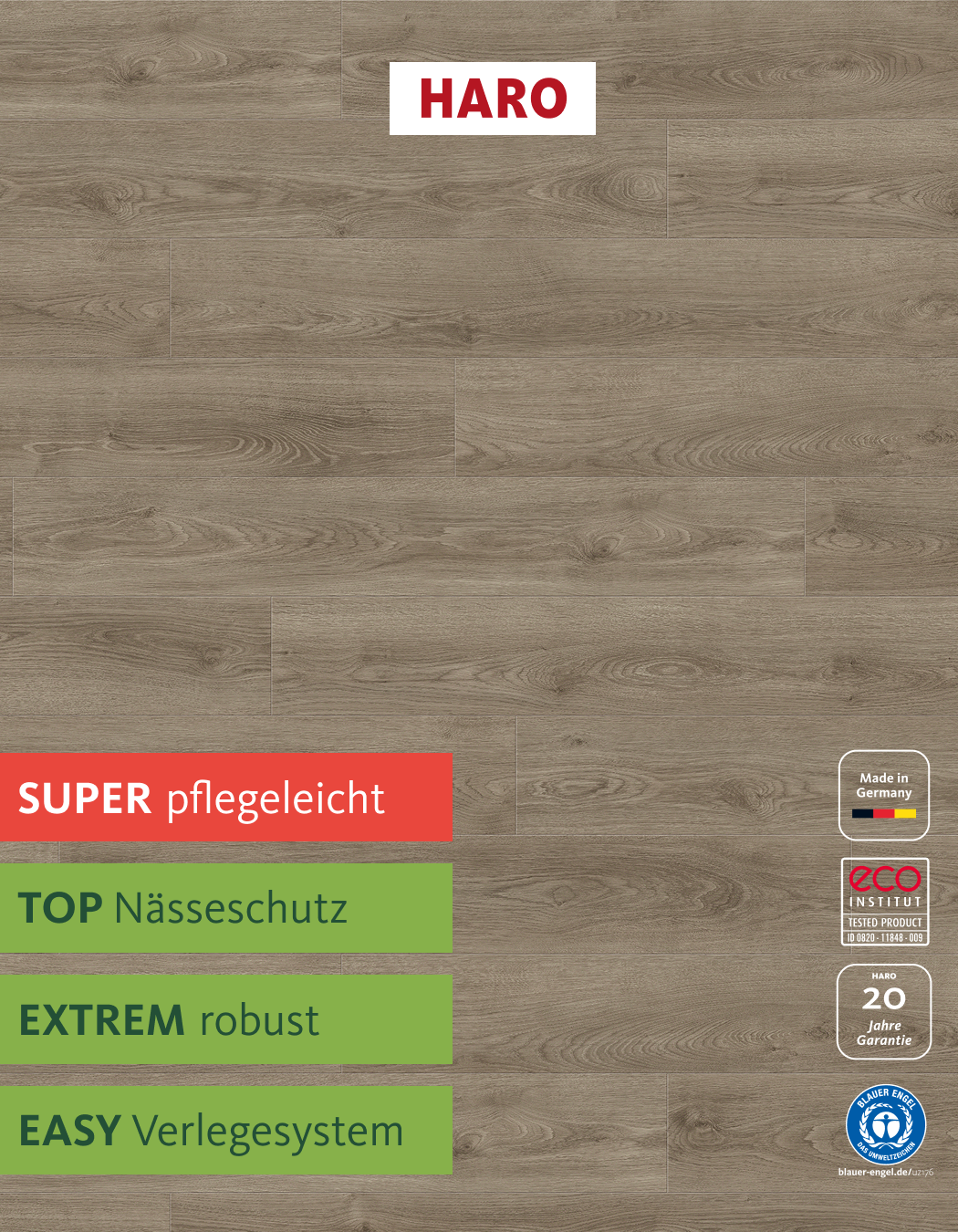 DISANO WaveAqua Landhausdiele 4V Eiche Victoria samtbraun authentic